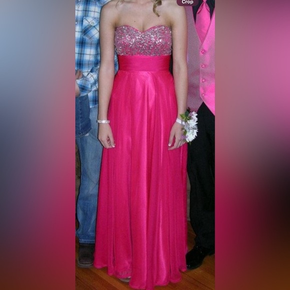 Alyce Paris Strapless Pink Gown with Sequin Bodice - Picture 7 of 7